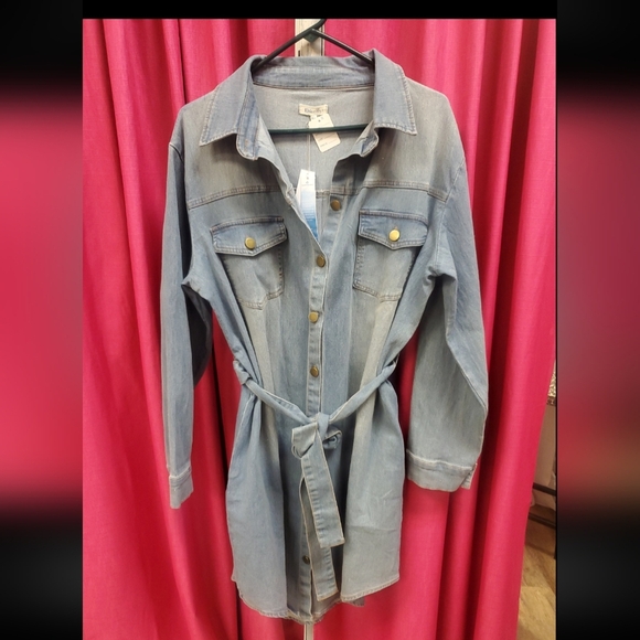 Denim Dress. Size M/L. - Picture 1 of 4